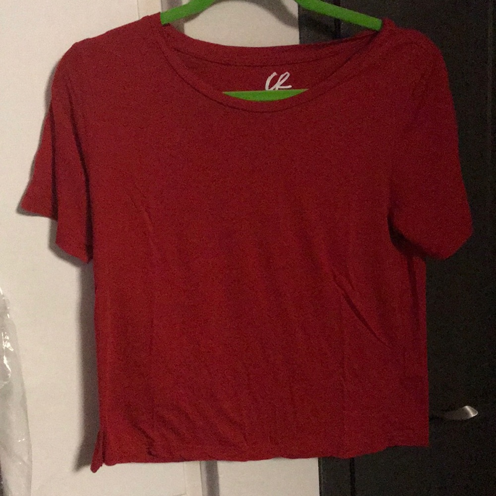 3 FOR $10 EUC Basic Red Box cut Tee Shirt
